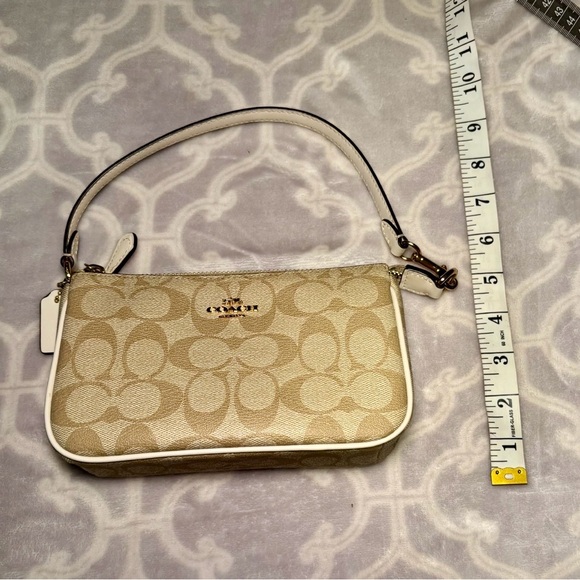 Coach Nolita Mini Purse Tan and White - Picture 9 of 10